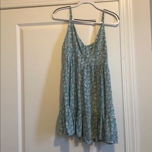 Zaful teal floral dress with adjustable straps